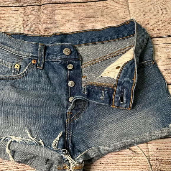 Levi's 501 Denim Shorts - Picture 2 of 15
